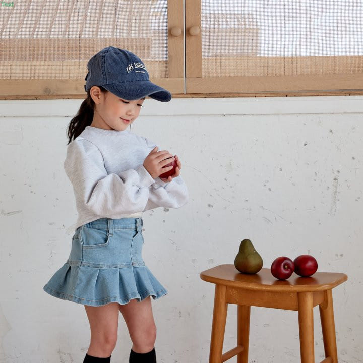 Honeybee - Korean Children Fashion - #childrensboutique - Denim Wrinkle Skirt - 2