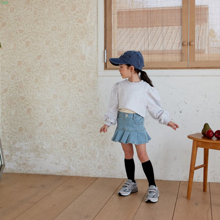 Honeybee - Korean Children Fashion - #designkidswear - Denim Wrinkle Skirt - 3