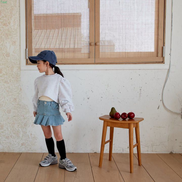 Honeybee - Korean Children Fashion - #designkidswear - Denim Wrinkle Skirt - 4