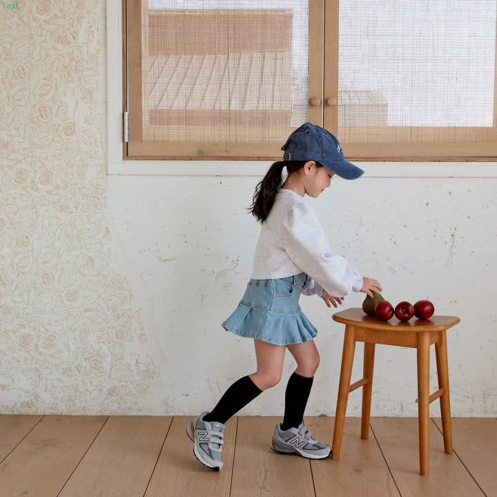 Honeybee - Korean Children Fashion - #kidsstore - Denim Wrinkle Skirt - 7