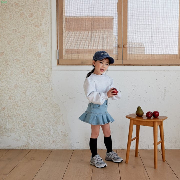 Honeybee - Korean Children Fashion - #kidzfashiontrend - Denim Wrinkle Skirt - 8