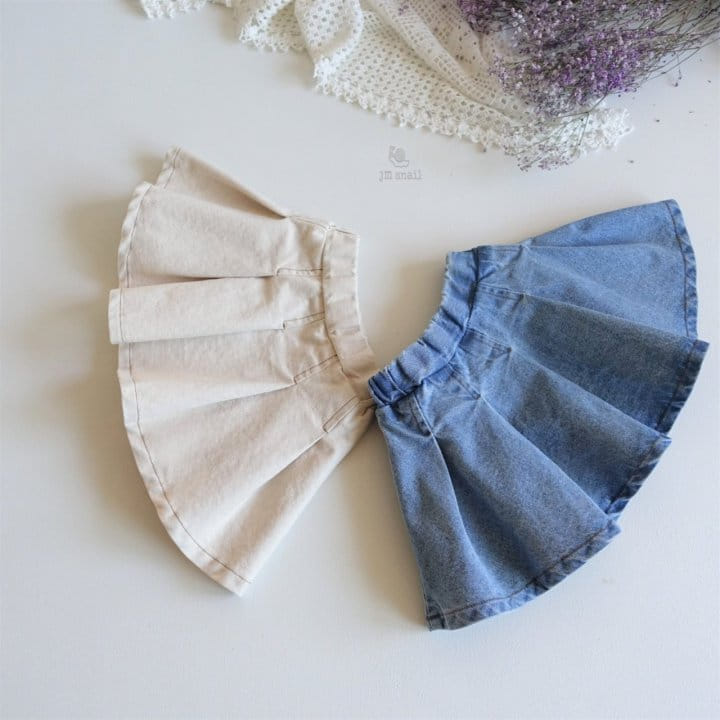 JM Snail - Korean Children Fashion - #littlefashionista - Plare Wrinkle Skirt Cream