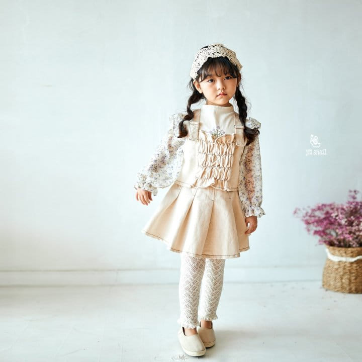 JM Snail - Korean Children Fashion - #minifashionista - Plare Wrinkle Skirt Cream - 4