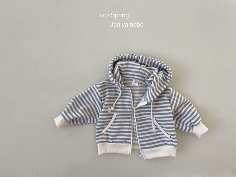 Jeaya & Mymi - Korean Baby Fashion - #babyoutfit - Bebe Stripes Hoody Zip-up - 4