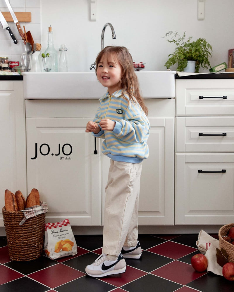 Jo Jo - Korean Children Fashion - #childofig - Collar Stripes Sweatshirt - 2