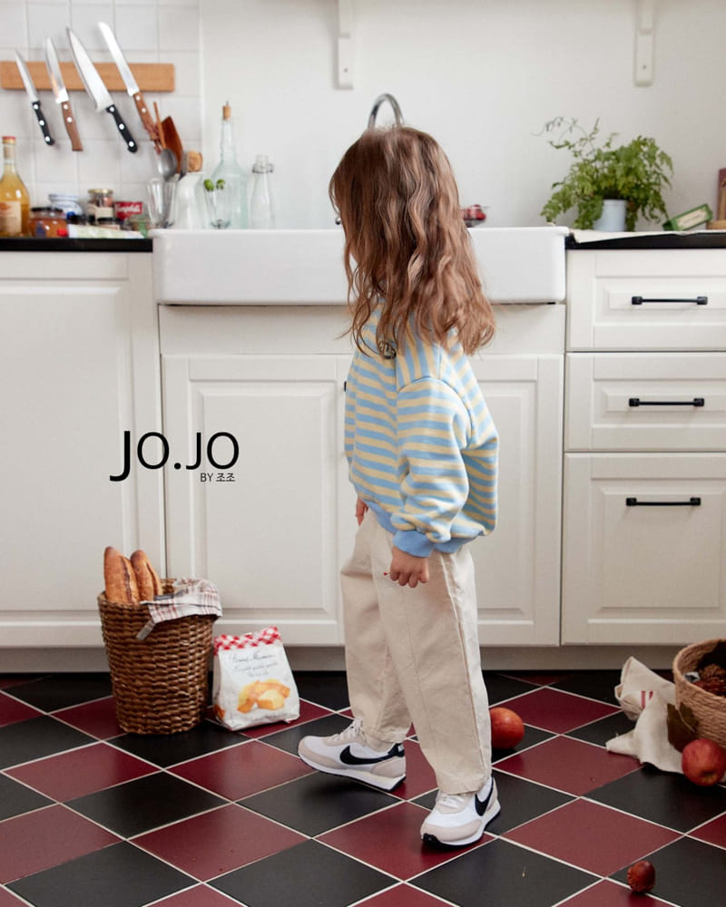 Jo Jo - Korean Children Fashion - #kidsstore - Collar Stripes Sweatshirt - 8