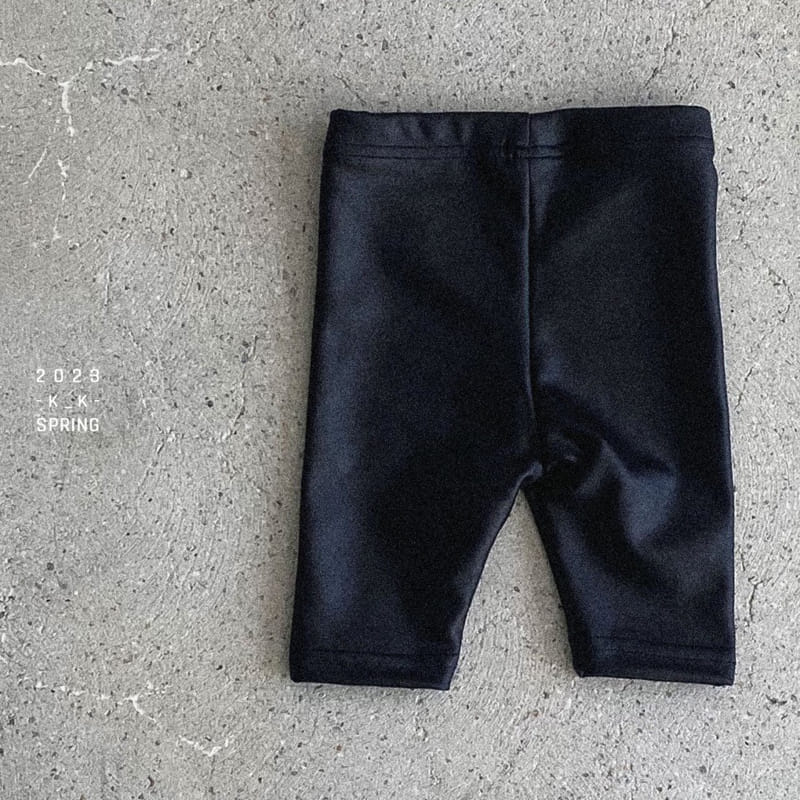 Kk - Korean Children Fashion - #childofig - Leather Half Leggings