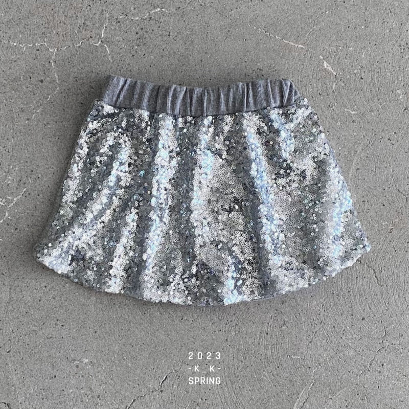 Kk - Korean Children Fashion - #prettylittlegirls - Bling Skirt Pants - 2