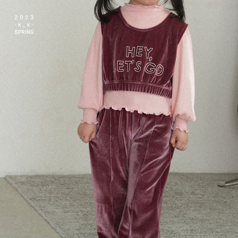 Kk - Korean Children Fashion - #toddlerclothing - Bello Top Bottom Set - 10