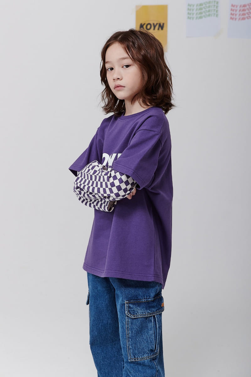 Kokoyarn - Korean Children Fashion - #Kfashion4kids - Checker Layered Tee - 6