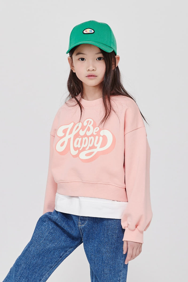 Kokoyarn - Korean Children Fashion - #childrensboutique - Be Happy Crop Sweatshirt Sleeveless Set - 11