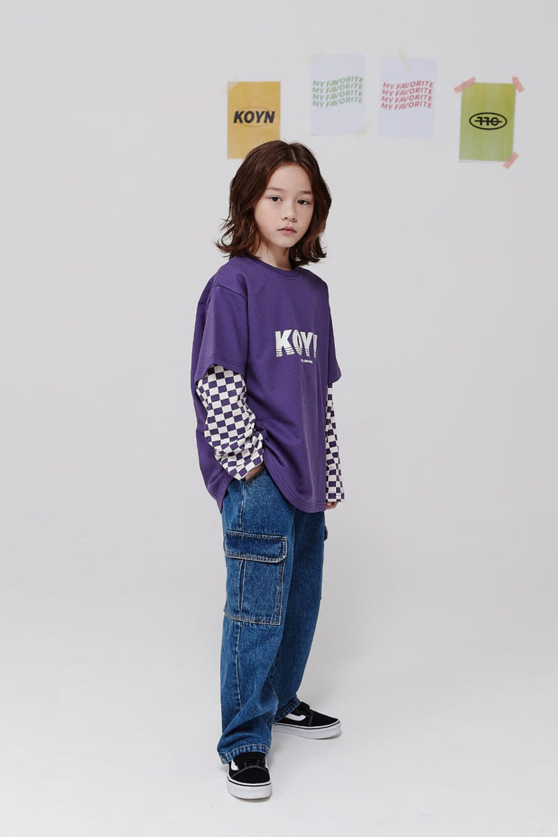 Kokoyarn - Korean Children Fashion - #kidsshorts - Checker Layered Tee - 3