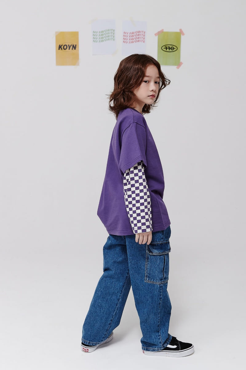 Kokoyarn - Korean Children Fashion - #kidzfashiontrend - Checker Layered Tee - 5