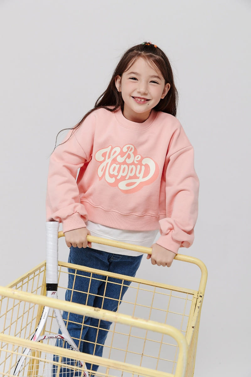 Kokoyarn - Korean Children Fashion - #prettylittlegirls - Be Happy Crop Sweatshirt Sleeveless Set - 8