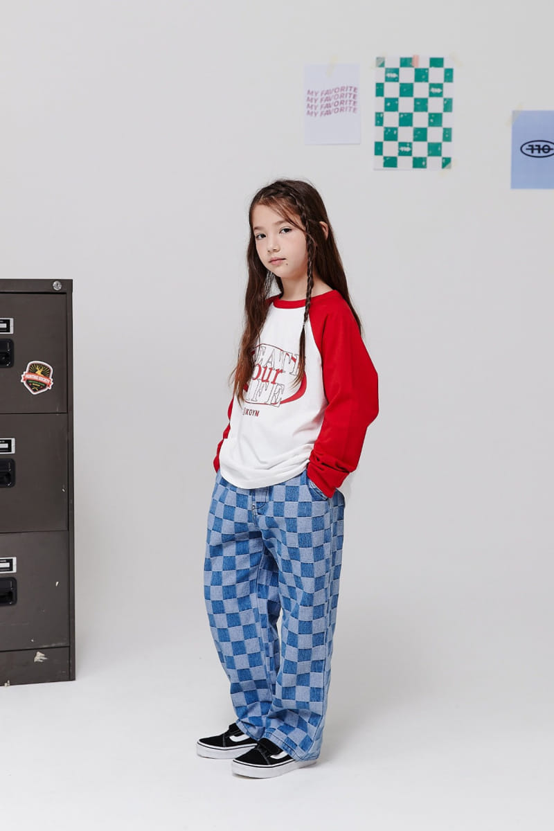 Kokoyarn - Korean Children Fashion - #prettylittlegirls - Spring Checker Jeans - 3