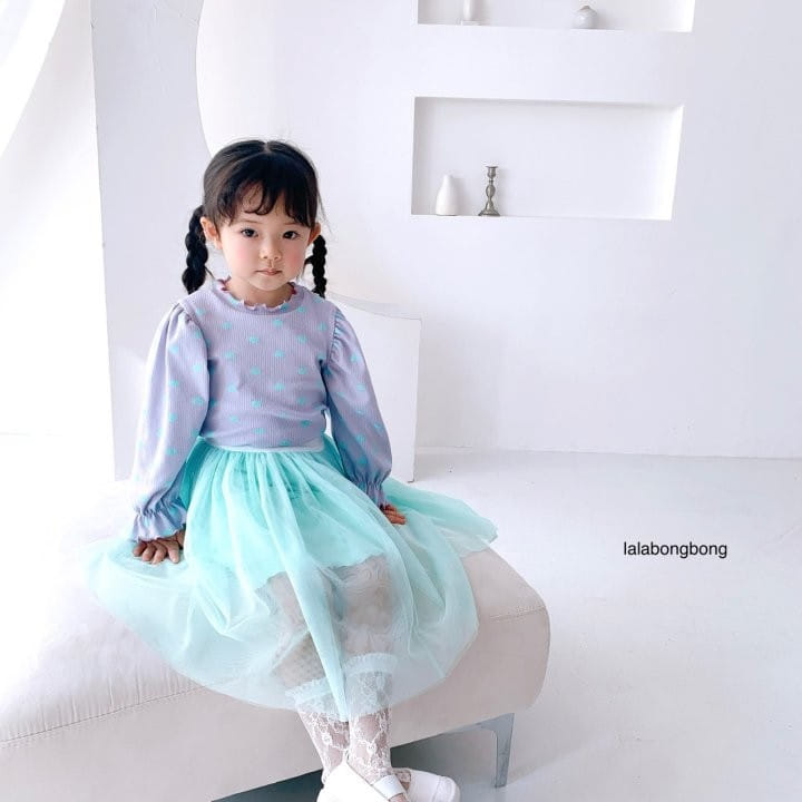 Lalabongbong - Korean Children Fashion - #Kfashion4kids - Heart Puff Tee - 10