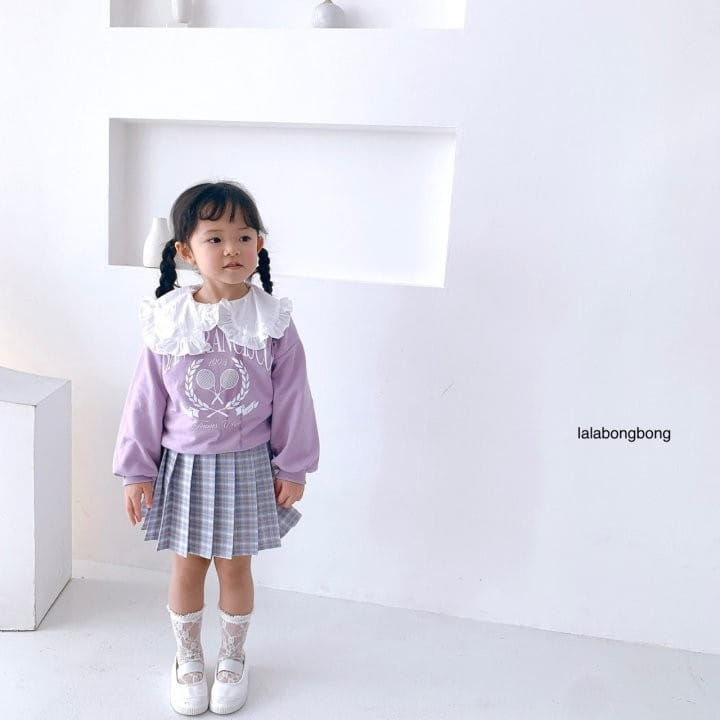 Lalabongbong - Korean Children Fashion - #childofig - Check Wrinkle Skirt - 3