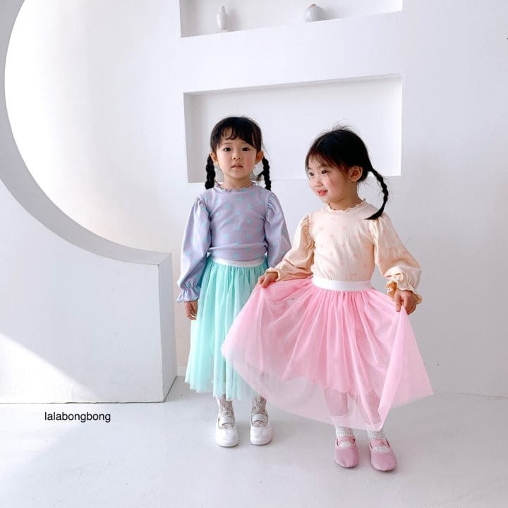 Lalabongbong - Korean Children Fashion - #childofig - Heart Puff Tee - 2