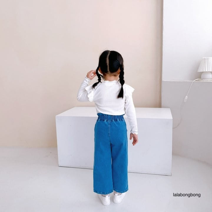 Lalabongbong - Korean Children Fashion - #childrensboutique - Frill Jeans - 6