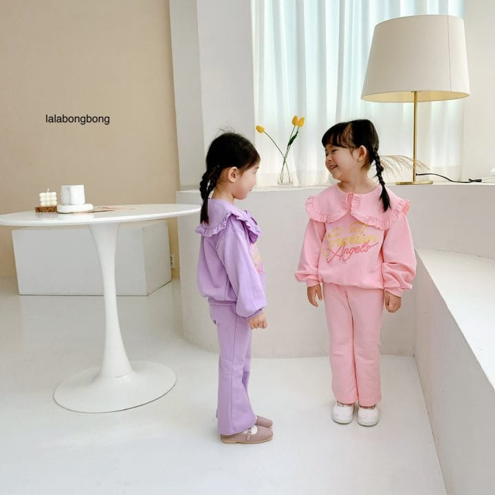 Lalabongbong - Korean Children Fashion - #childrensboutique - Collar Angel Top Bottom Set