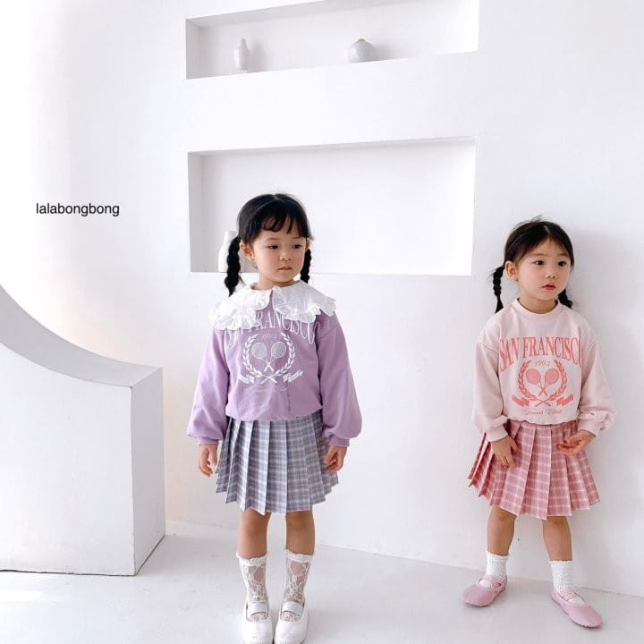 Lalabongbong - Korean Children Fashion - #designkidswear - Check Wrinkle Skirt - 5