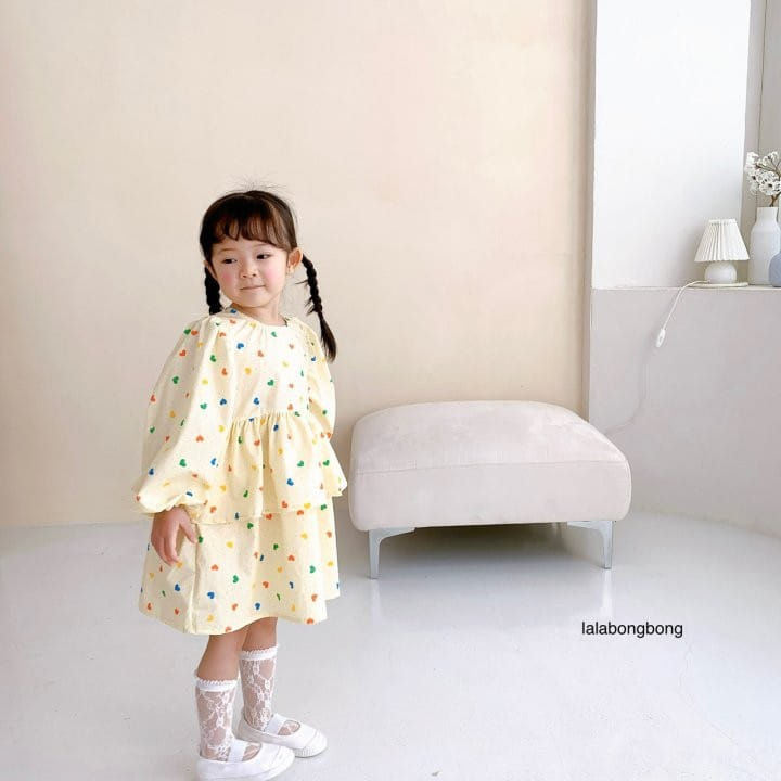 Lalabongbong - Korean Children Fashion - #discoveringself - Heart Cancan One-piece - 7