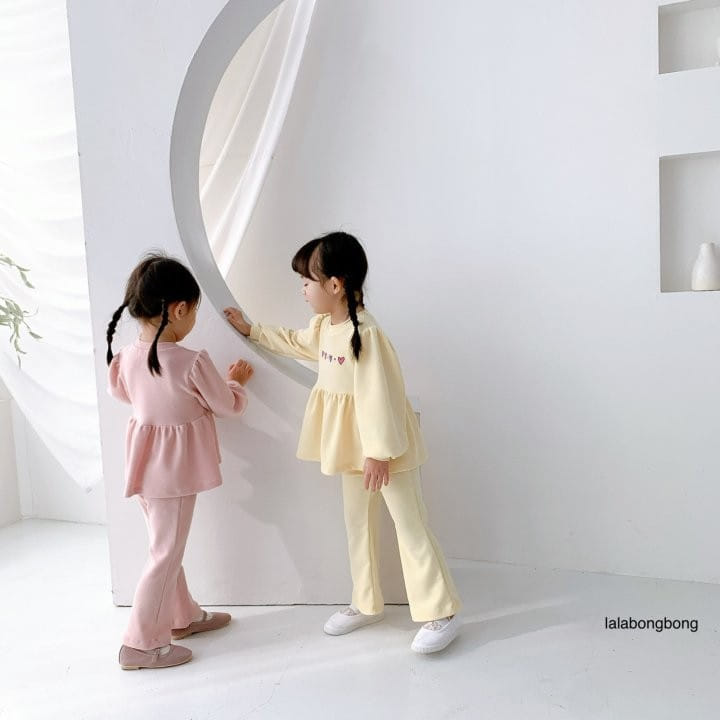 Lalabongbong - Korean Children Fashion - #fashionkids - Heart Top Bottom Set - 5