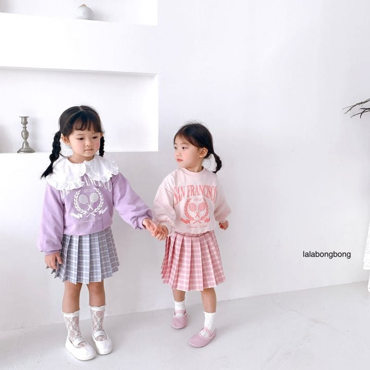 Lalabongbong - Korean Children Fashion - #kidsshorts - Check Wrinkle Skirt - 8