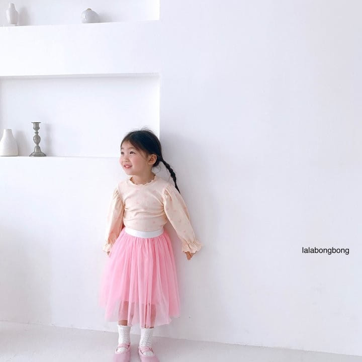 Lalabongbong - Korean Children Fashion - #kidsshorts - Heart Puff Tee - 7