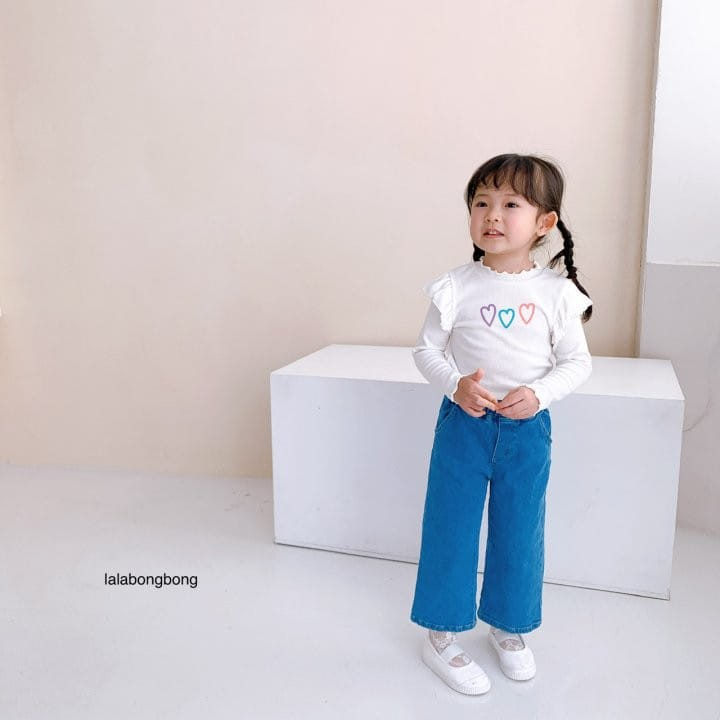 Lalabongbong - Korean Children Fashion - #kidsstore - Frill Jeans - 11