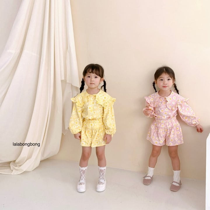 Lalabongbong - Korean Children Fashion - #kidsstore - Dasiy Top Bottom Set - 10