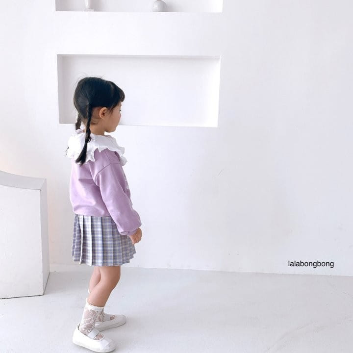 Lalabongbong - Korean Children Fashion - #kidzfashiontrend - Check Wrinkle Skirt - 10