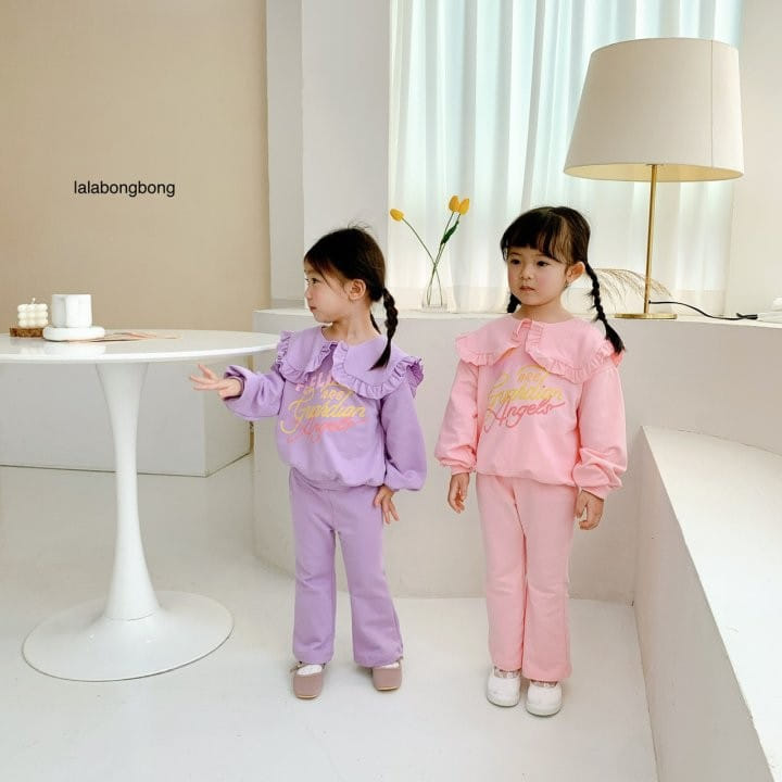 Lalabongbong - Korean Children Fashion - #kidzfashiontrend - Collar Angel Top Bottom Set - 7