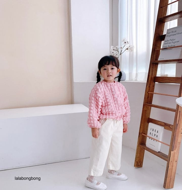 Lalabongbong - Korean Children Fashion - #kidzfashiontrend - Pom Cardigan