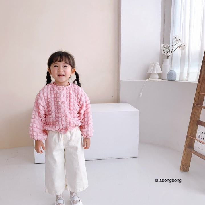 Lalabongbong - Korean Children Fashion - #littlefashionista - Pom Cardigan - 4