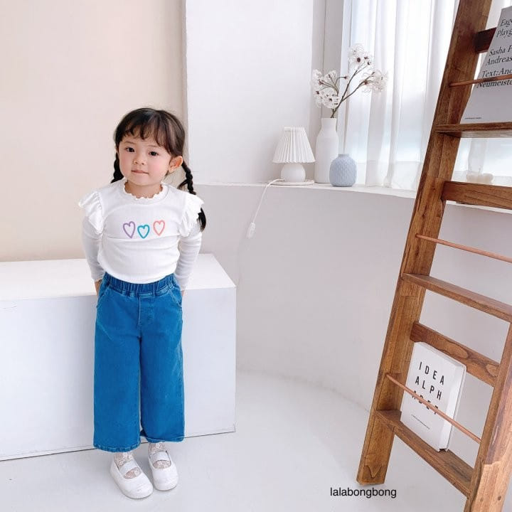 Lalabongbong - Korean Children Fashion - #prettylittlegirls - Frill Jeans