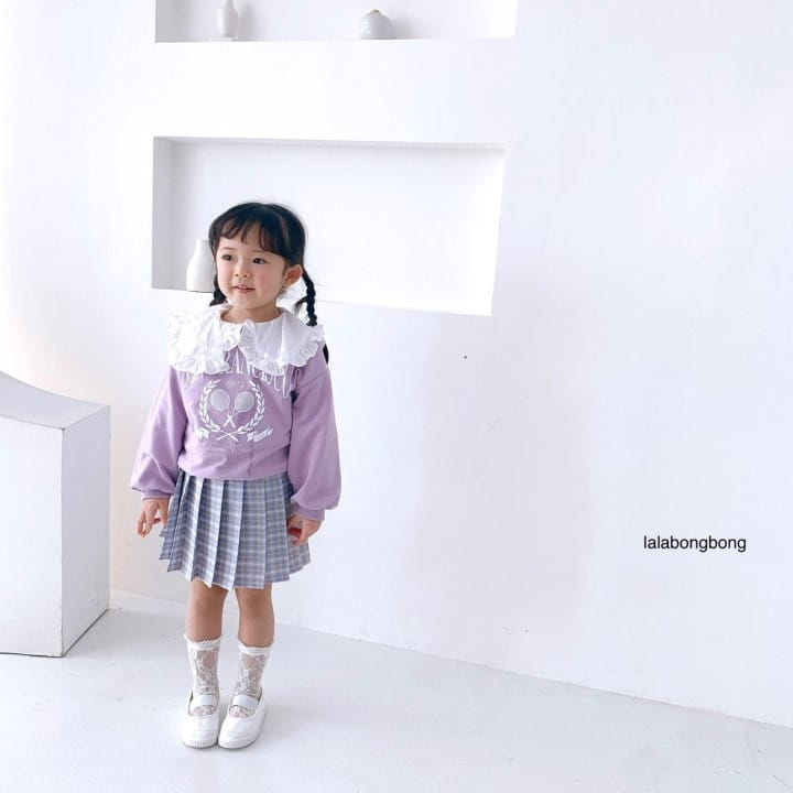 Lalabongbong - Korean Children Fashion - #stylishchildhood - Check Wrinkle Skirt - 2