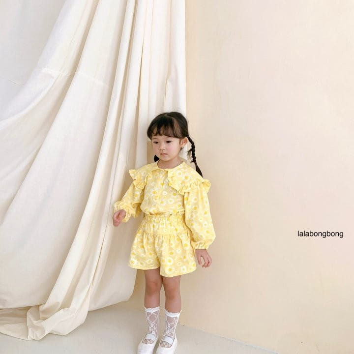 Lalabongbong - Korean Children Fashion - #toddlerclothing - Dasiy Top Bottom Set - 2