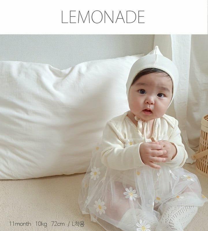 Lemonade - Korean Baby Fashion - #babyoutfit - Dandelion Embrodiery Bodysuit