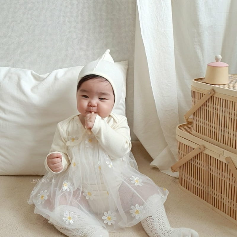 Lemonade - Korean Baby Fashion - #onlinebabyshop - Dandelion Embrodiery Bodysuit - 5