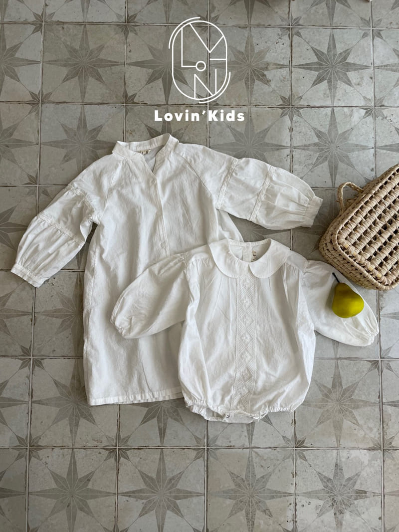 Lovin - Korean Baby Fashion - #babyfever - Bebe Lace Collar Bodysuit - 4