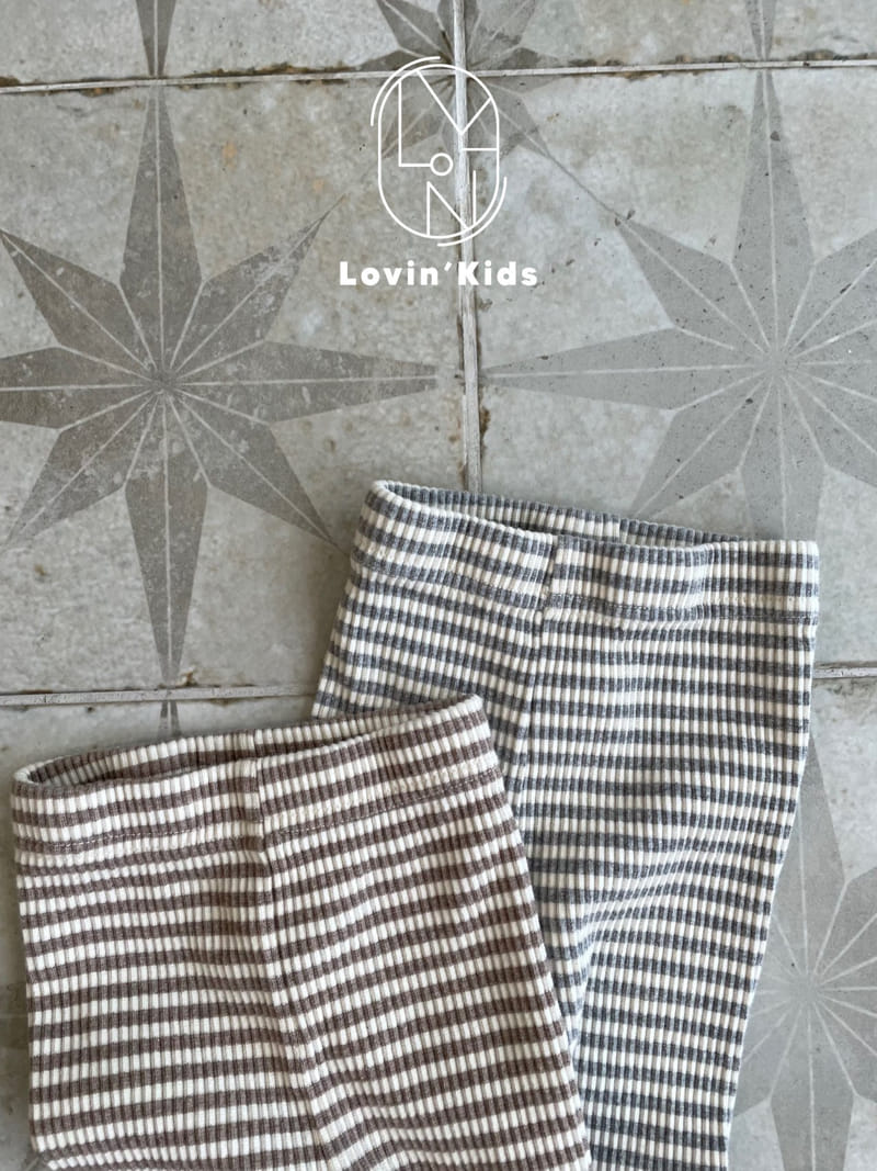 Lovin - Korean Children Fashion - #Kfashion4kids - Stripes Leggings