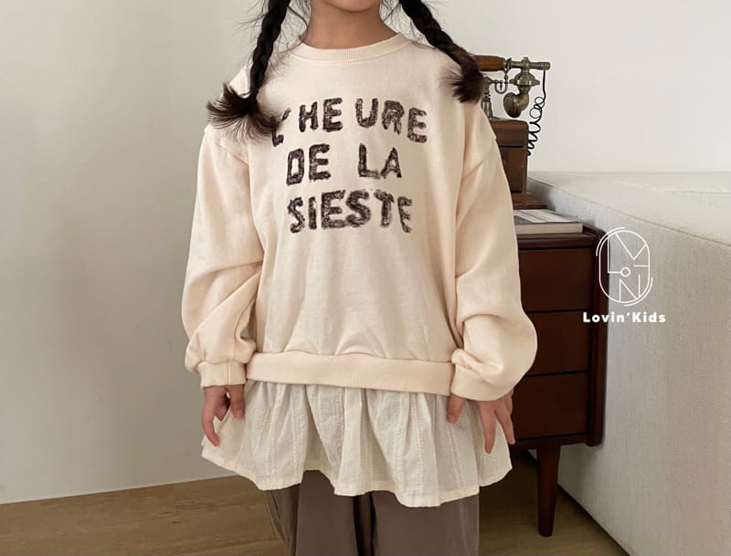 Lovin - Korean Children Fashion - #fashionkids - Lace Sweatshirt - 2