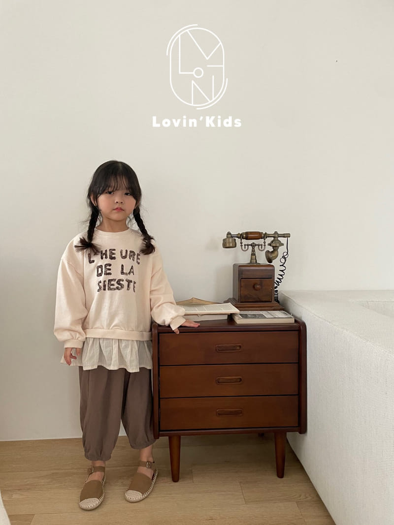 Lovin - Korean Children Fashion - #kidsshorts - Lace Sweatshirt - 3