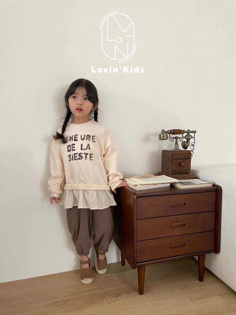 Lovin - Korean Children Fashion - #kidsshorts - Lace Sweatshirt - 4