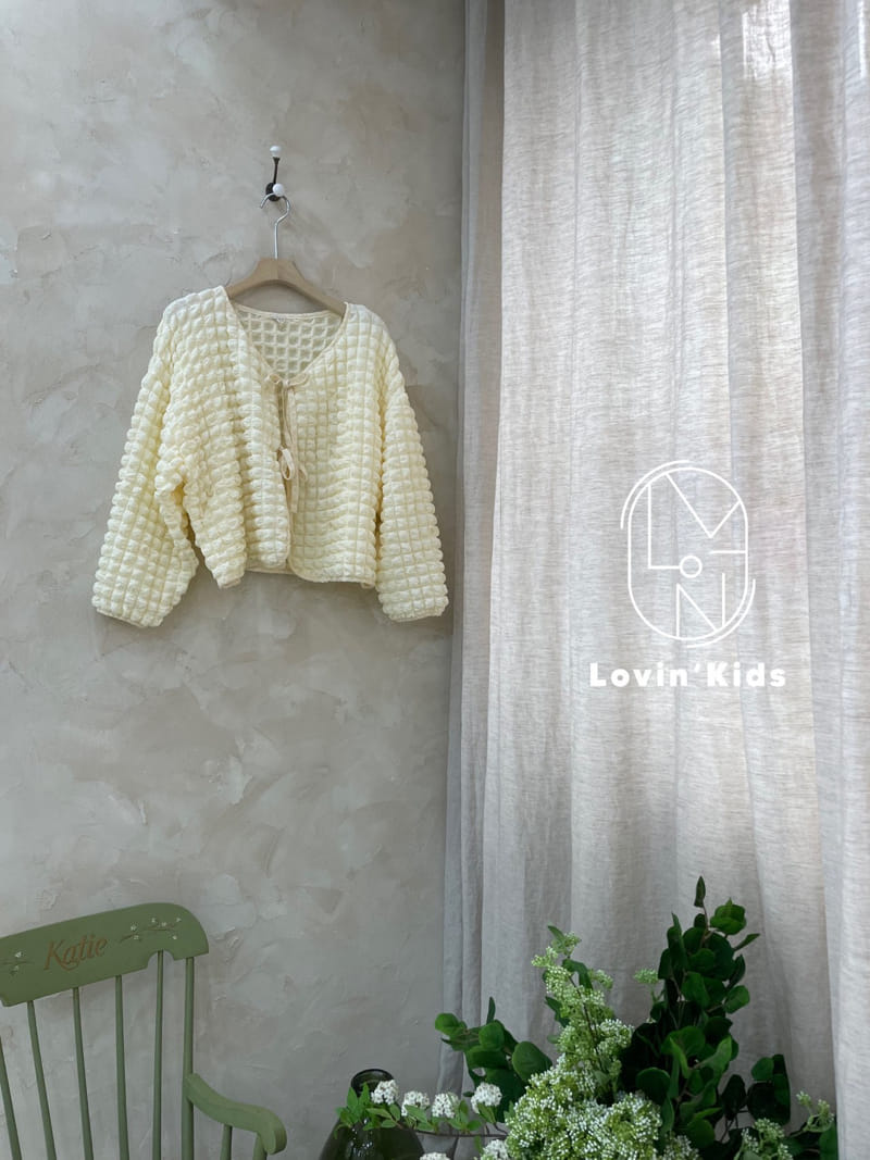 Lovin - Korean Women Fashion - #vintagekidsstyle - Bubble Ribbon Cardigan Mom - 8