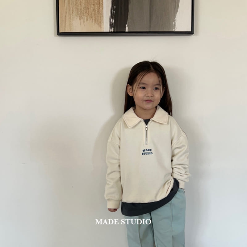 Made Studio - Korean Children Fashion - #Kfashion4kids - Made Collar Sweatshirt - 3