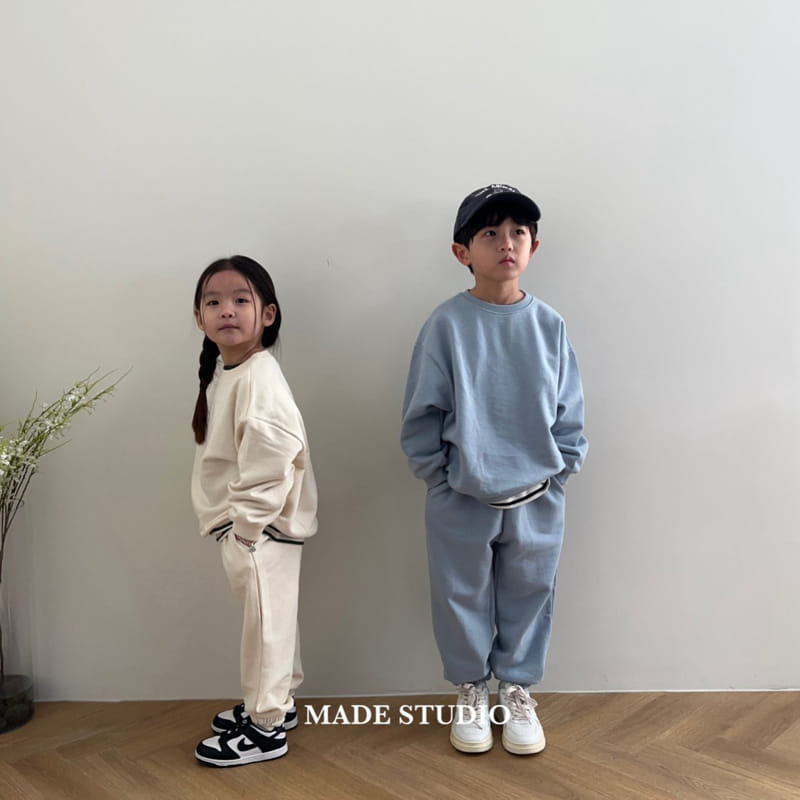 Made Studio - Korean Children Fashion - #designkidswear - Basic Top Bottom Set