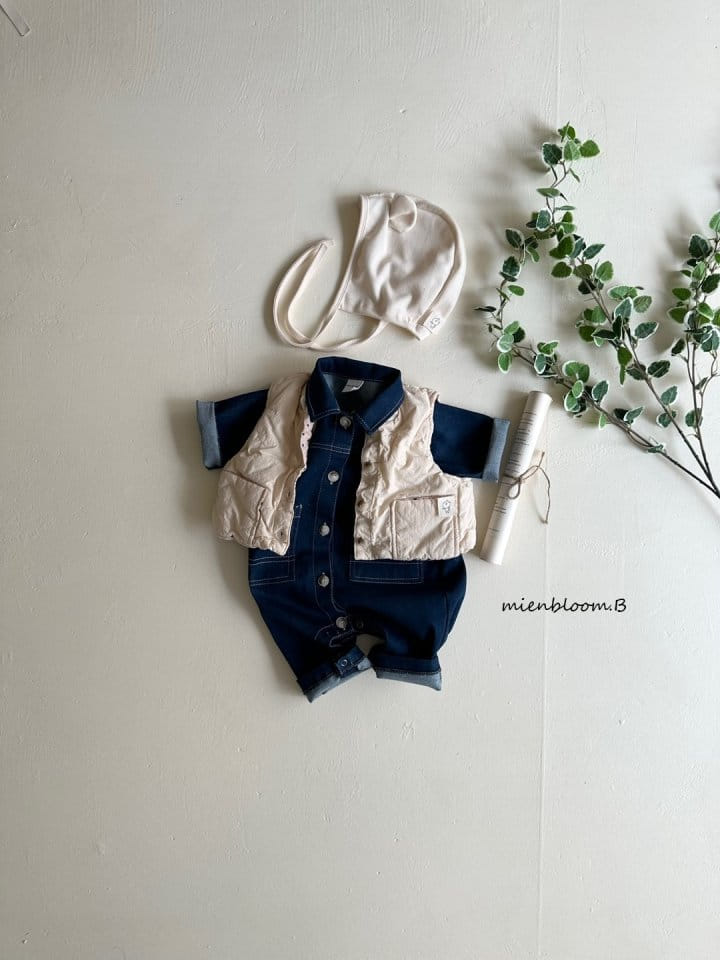 Mienbloom B - Korean Baby Fashion - #babyclothing - Beeb Brocken Denim Bodysuit - 7