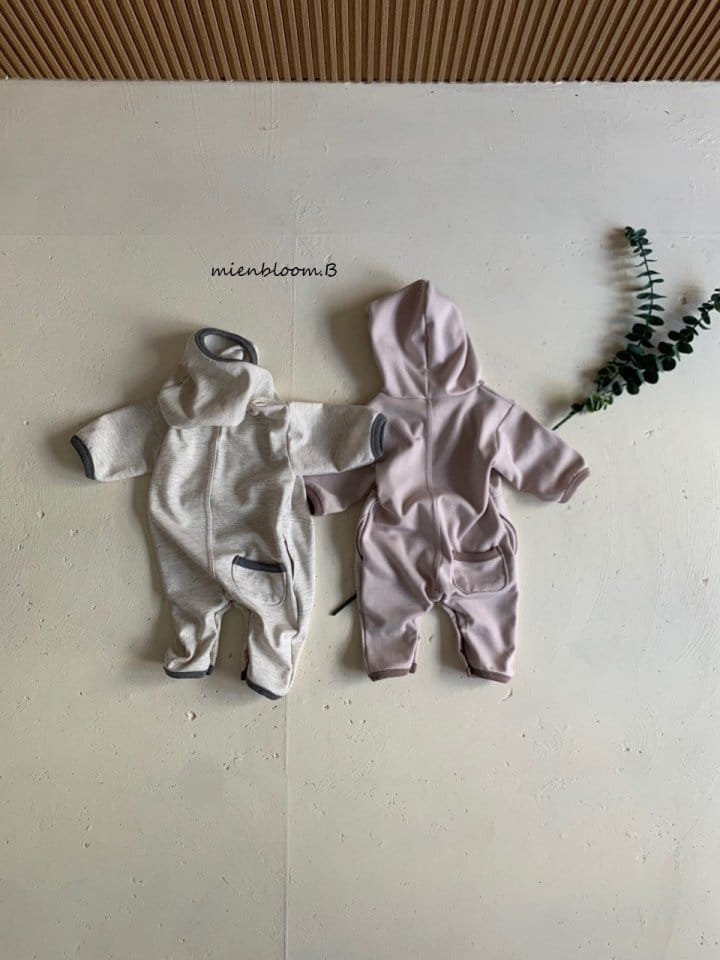 Mienbloom B - Korean Baby Fashion - #babygirlfashion - Bebe Color Hoody Bodysuit